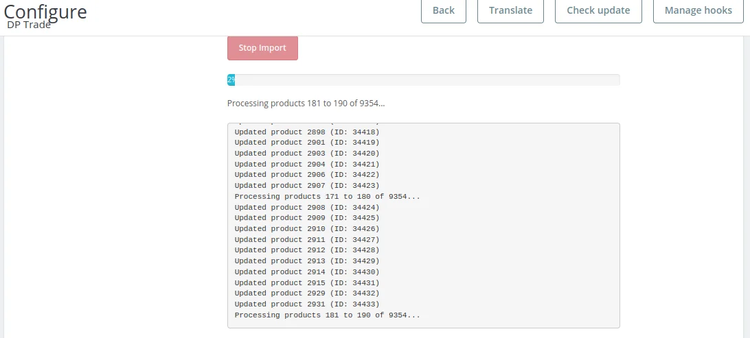 Biuro ABC (ex. DP Trade) products import and orders export module